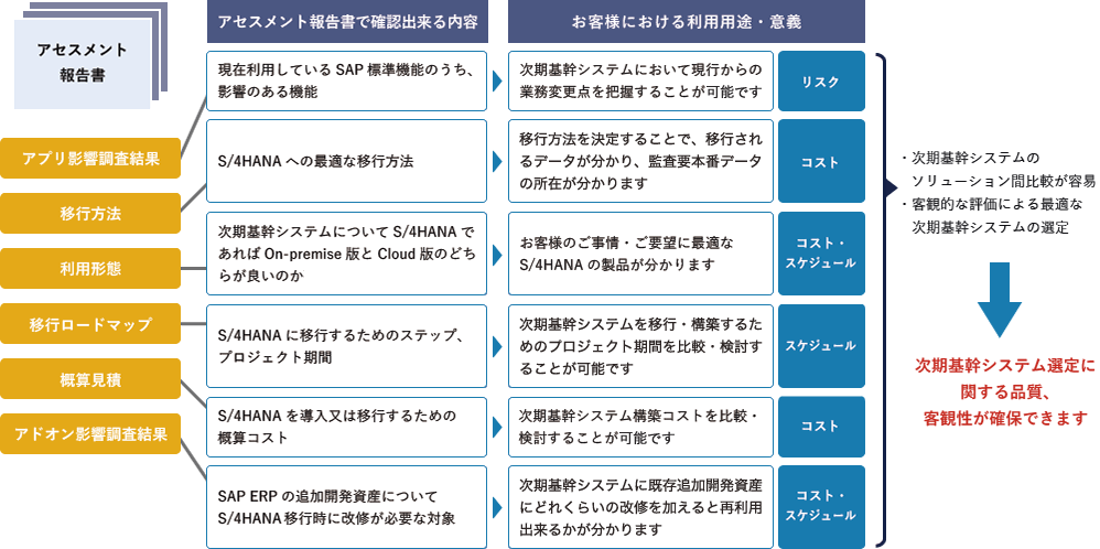 SAP S/4HANAアセスメント報告書